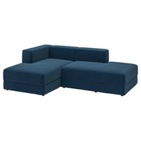 JÄTTEBO chaise longue modules, Samsala dark blue, 229x71x160 cm