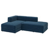 JÄTTEBO chaise longue modules, Samsala dark blue, 229x71x160 cm