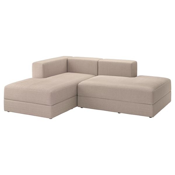 JÄTTEBO chaise longue modules, Samsala grey-beige, 229x71x160 cm