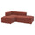 JÄTTEBO chaise longue modules, Samsala brown-red, 229x71x160 cm