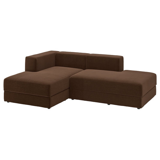 JÄTTEBO chaise longue modules, Samsala dark brown, 229x71x160 cm