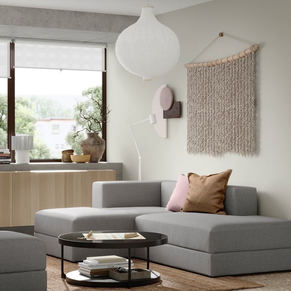 JÄTTEBO chaise longue modules, Tonerud grey, 229x71x160 cm