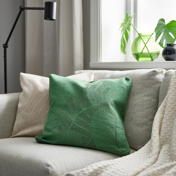 JÄTTEGRAN - Cushion cover, green,50x50 cm