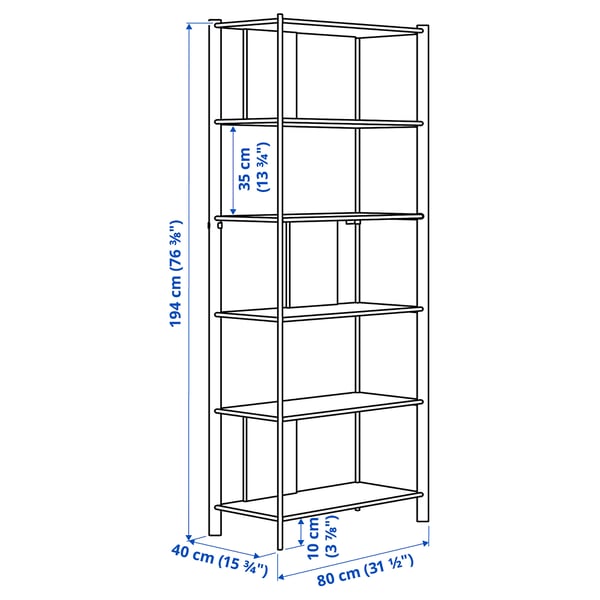 JÄTTESTA storage combination, black, 200x40x195 cm