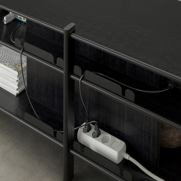 Ikea JÄTTESTA - TV bench, black, 160x40x49 cm