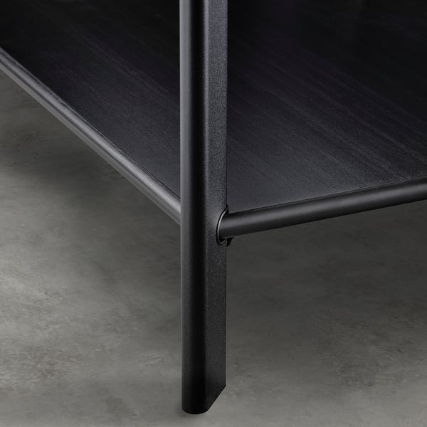 JÄTTESTA shelving unit, black, 120x85 cm