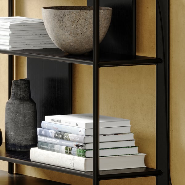 JÄTTESTA - JÄTTESTA Side table, black, 95x30 cm