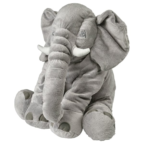 Ikea JÄTTESTOR - Soft toy, elephant/grey