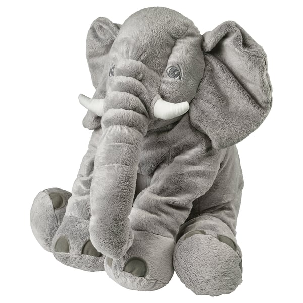 JÄTTESTOR soft toy, elephant/grey