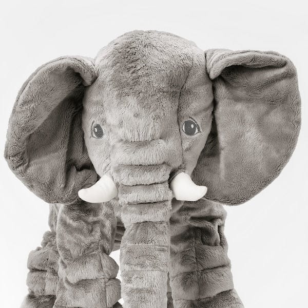 Ikea JÄTTESTOR - Soft toy, elephant/grey