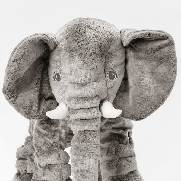 JÄTTESTOR - JÄTTESTOR Soft toy, elephant/grey