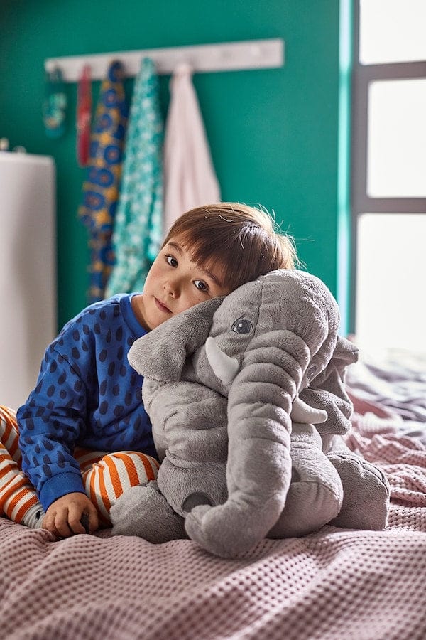 Ikea JÄTTESTOR - Soft toy, elephant/grey