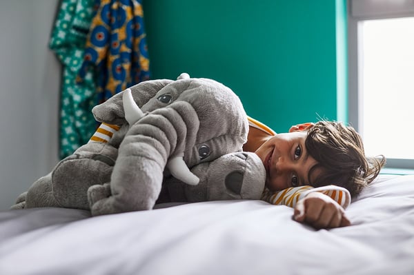 JÄTTESTOR - JÄTTESTOR Soft toy, elephant/grey