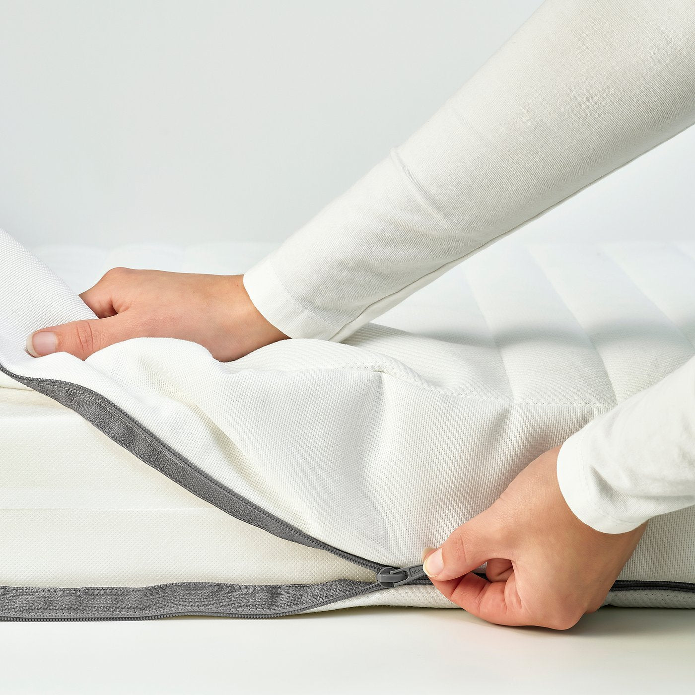 JÄTTETRÖTT pocket spring mattress for cot, white, 120x60 cm