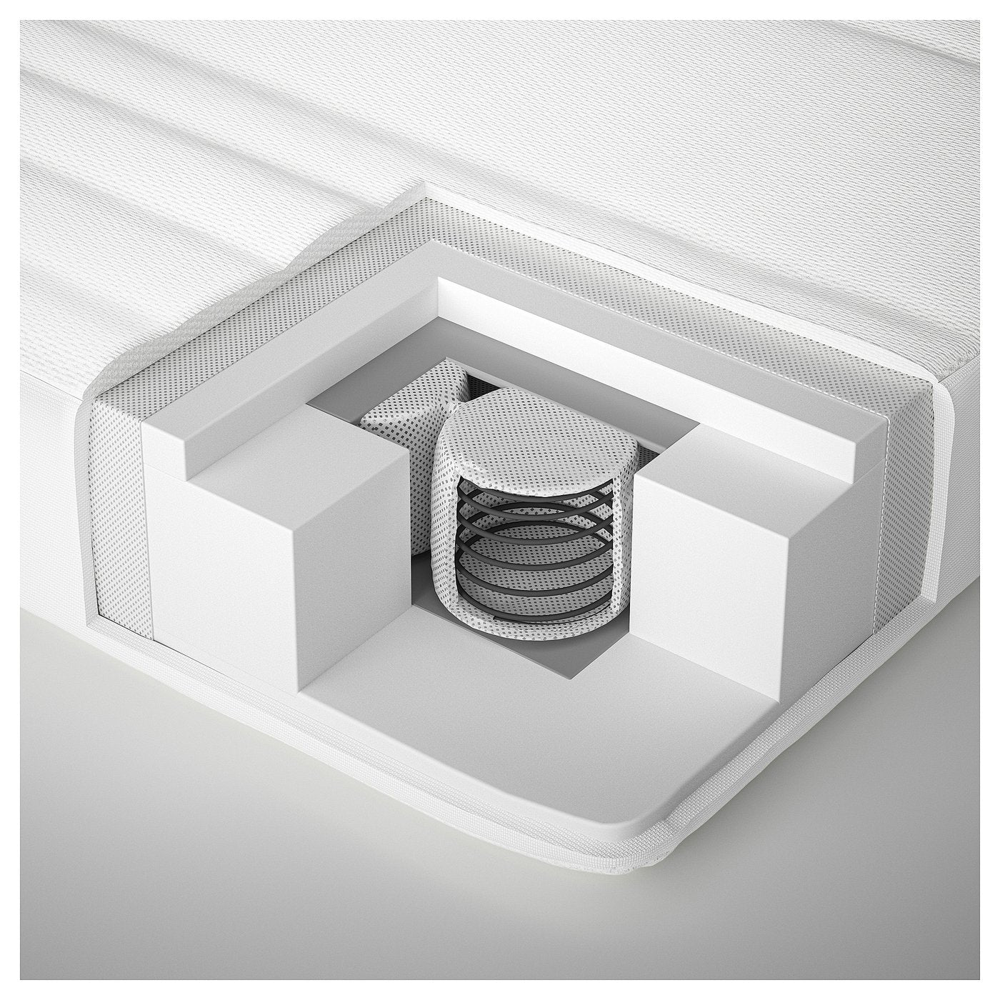 JÄTTETRÖTT pocket spring mattress for cot, white, 120x60 cm