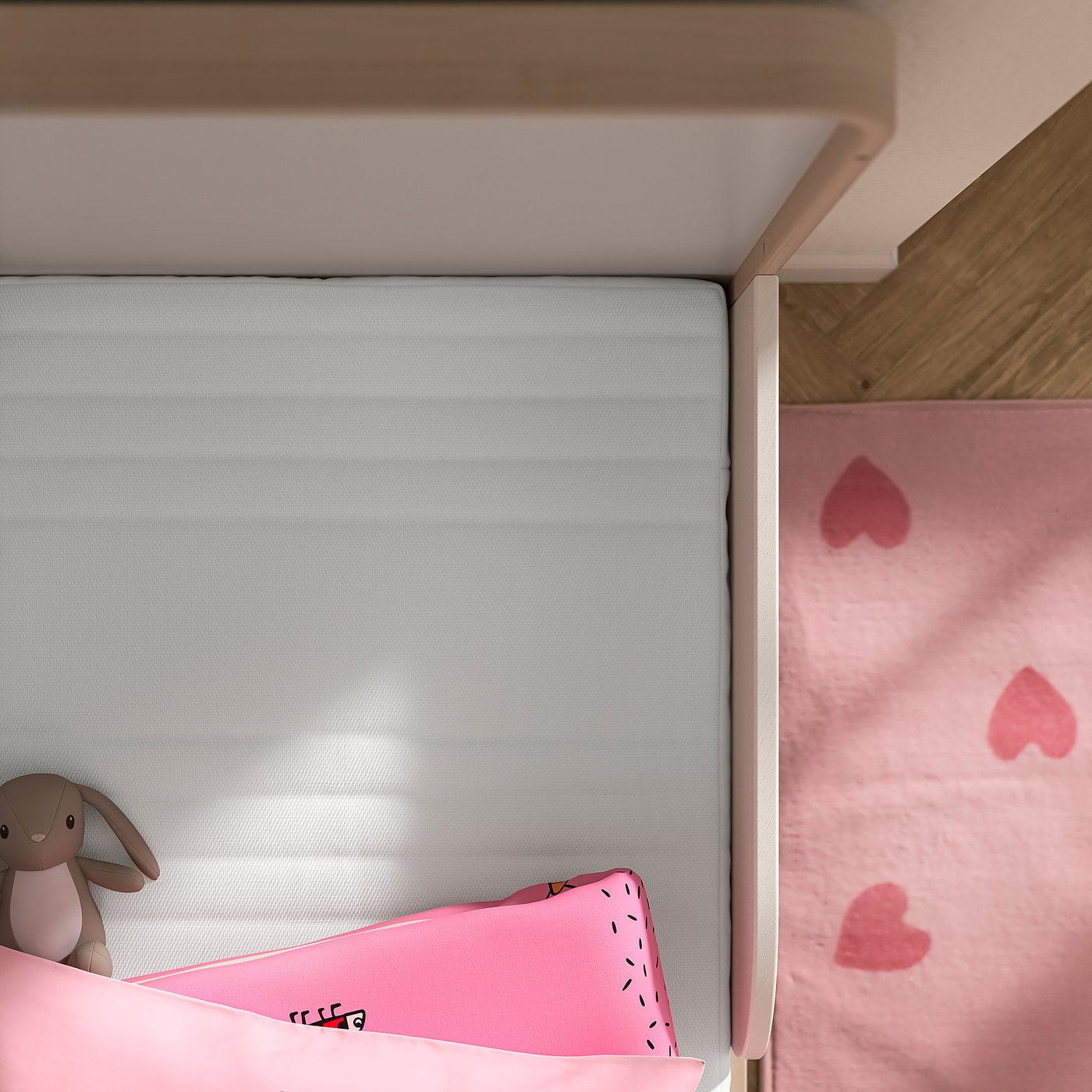 JÄTTETRÖTT pocket spring mattress for cot, white, 120x60 cm