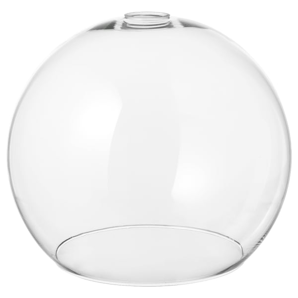 JAKOBSBYN / JÄLLBY pendant lamp, clear glass/nickel-plated, 30 cm