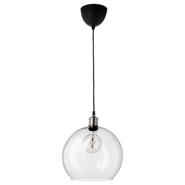 JAKOBSBYN pendant lamp shade, clear glass, 30 cm