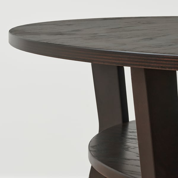 JAKOBSFORS coffee table, dark brown stained oak veneer, 80 cm