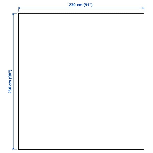 Ikea JAKOBSLILJA - Bedspread, off-white/anthracite, 230x250 cm
