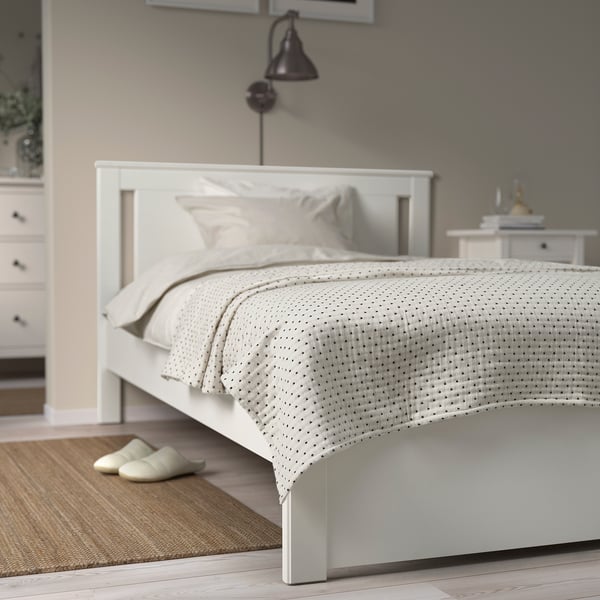 JAKOBSLILJA - JAKOBSLILJA Bedspread, off-white/anthracite, 150x250 cm