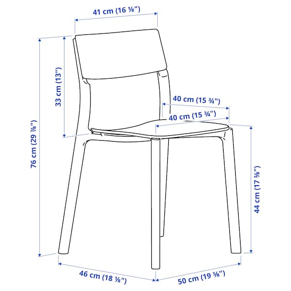 Ikea JANINGE Chair with armrests - white ,