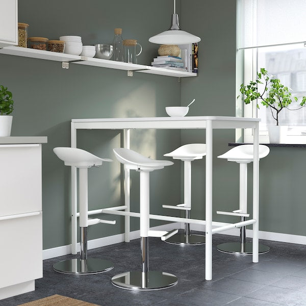 JANINGE - Bar stool, white, 76 cm