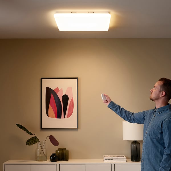 JETSTRÖM - LED ceiling panel, smart adjustable light intensity/white spectrum,60x60 cm