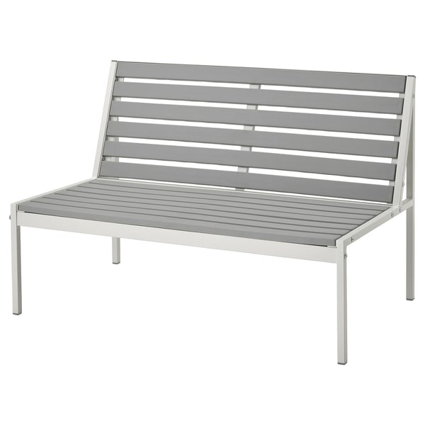 JOLPEN - JOLPEN 2-seat sofa, outdoor, white/grey, 100x59x67 cm