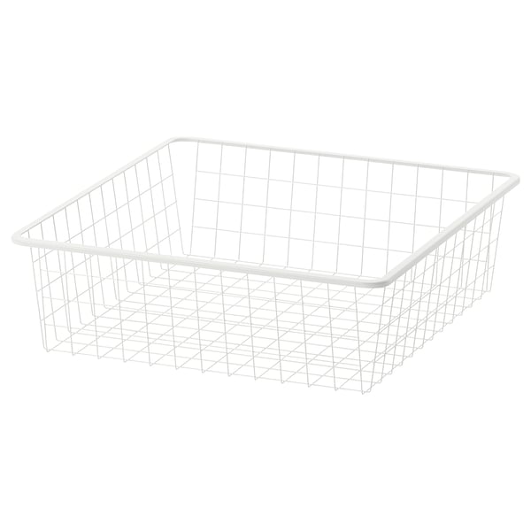 JONAXEL wire basket, white, 50x51x15 cm