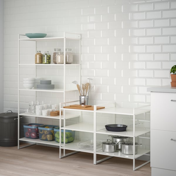 JONAXEL - Open storage combination, white, 182x51x160 cm