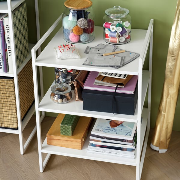 JONAXEL - Open storage combination, white, 182x51x160 cm