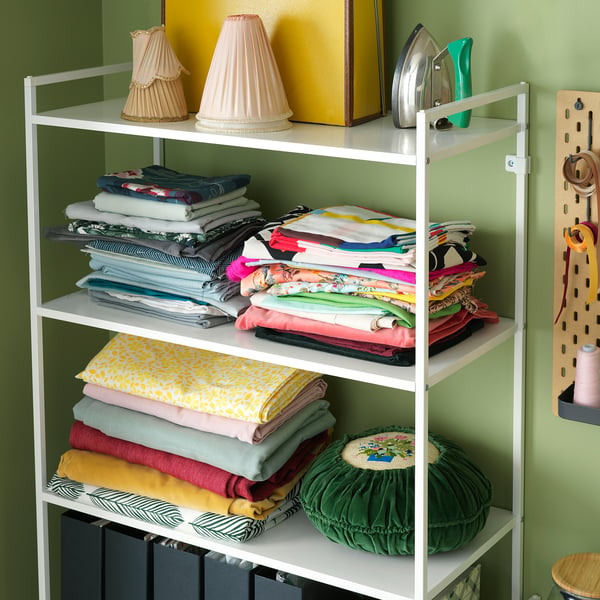 JONAXEL open storage combination, white, 182x51x160 cm