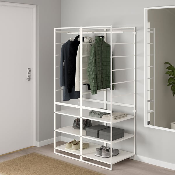 JONAXEL wardrobe combination, white, 99x51x173 cm