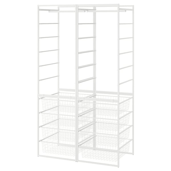 JONAXEL wardrobe combination, white, 99x51x173 cm