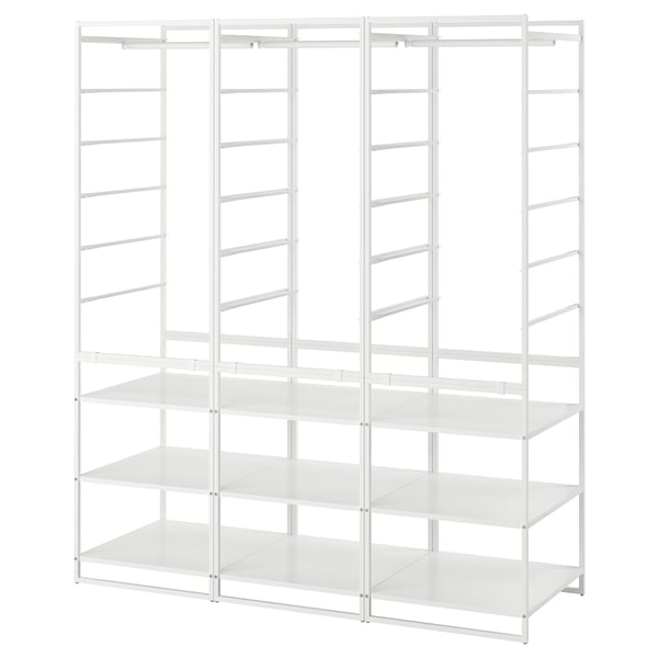 JONAXEL wardrobe combination, white, 148x51x173 cm