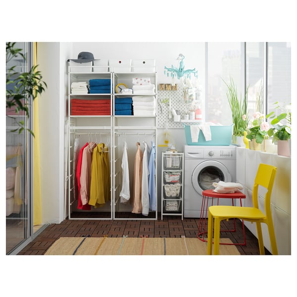 JONAXEL wardrobe combination, white, 99x51x173 cm