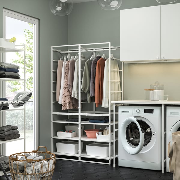 JONAXEL wardrobe combination, white, 99x51x173 cm