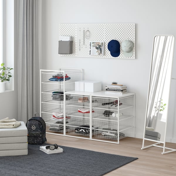 JONAXEL storage combination, white, 148x51x104 cm