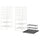 JONAXEL / GREJIG hallway furniture, set of 5, white/grey