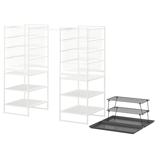 JONAXEL / GREJIG hallway furniture, set of 5, white/grey