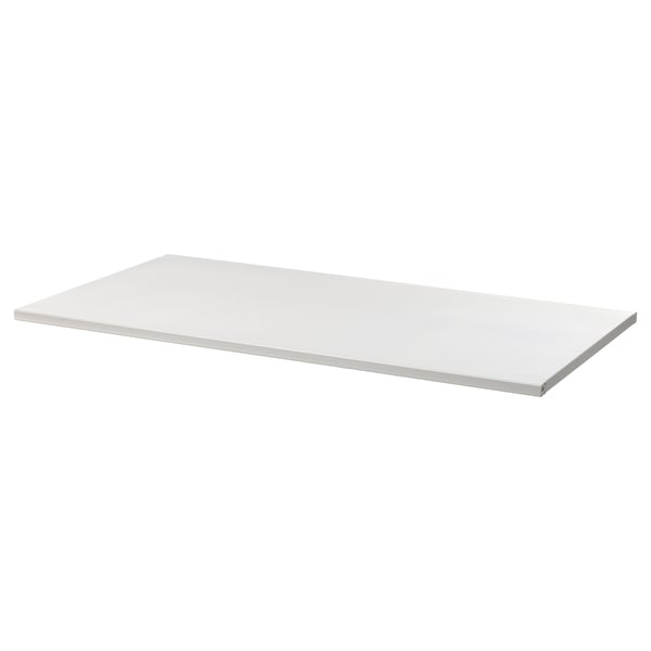 JOSTEIN shelf, metal/in/outdoor white, 77x40 cm