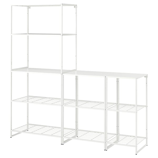 JOSTEIN shelving unit, in/outdoor/white, 182x40x180 cm