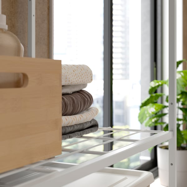 JOSTEIN shelving unit, in/outdoor/white, 182x40x180 cm