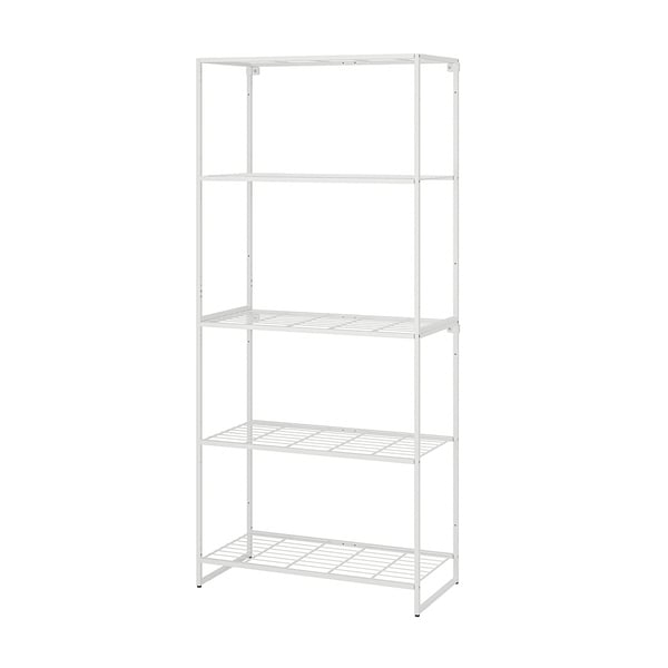 JOSTEIN shelving unit, in/outdoor/wire white, 81x40x180 cm