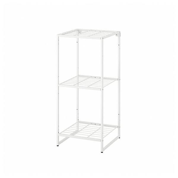 JOSTEIN - Shelving unit, in / outdoor / white metal wire,41x40x90 cm ,