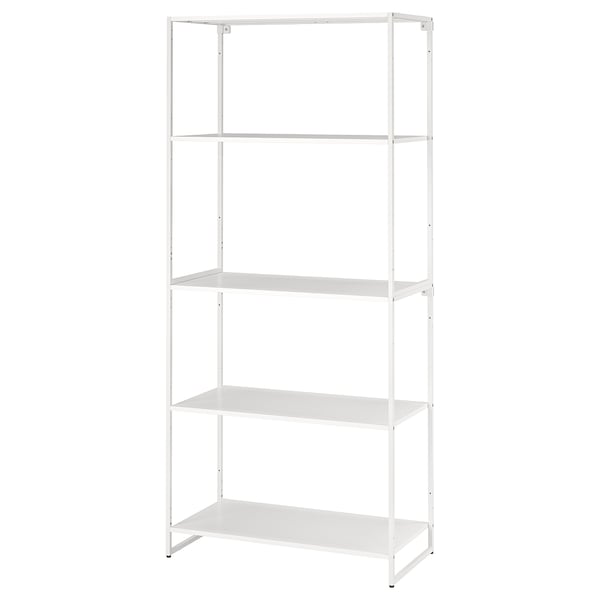 JOSTEIN shelving unit, in/outdoor/metal white, 81x40x180 cm
