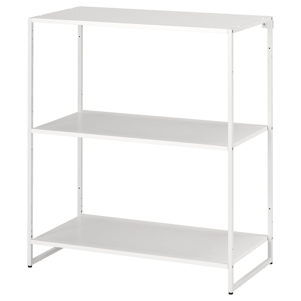 JOSTEIN shelving unit, in/outdoor/metal white, 81x40x90 cm