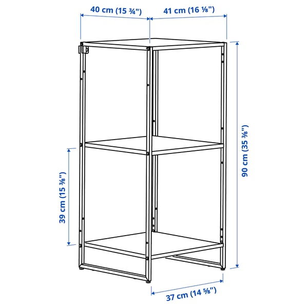 JOSTEIN - Shelving unit, in / outdoor / white metal,41x40x90 cm , 41x40x90 cm