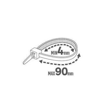 WHITE CABLE TIES 5.5X350MM 100 PIECES